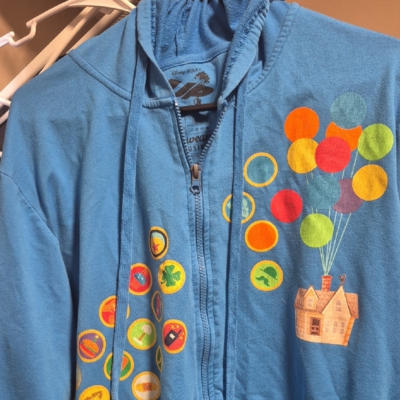 Loot Crate Blue Hoodie with Colorful Balloon Print - Picture 6 of 9